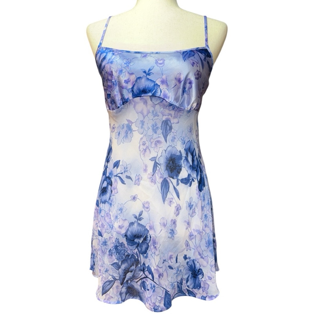 Vintage intimates, floral mini slip dress size small